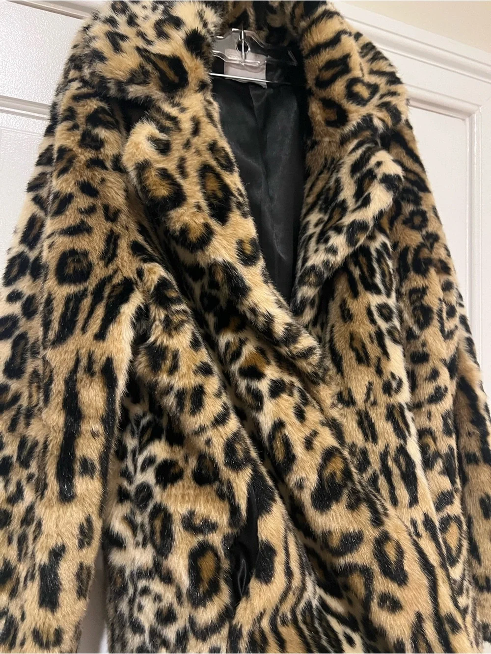 ASOS Women’s Leopard Print Faux Fur Jacket